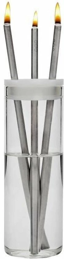 Duo Design Olielampje Van RVS Staafjes Flicker 2 Duo Design Olielampje Van RVS Staafjes Flicker