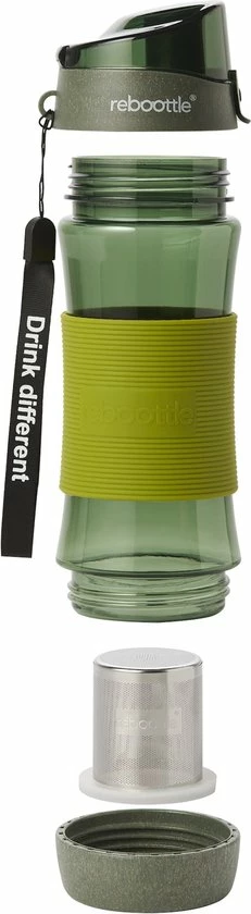 Reboottle - Tea - Drinkfles Met Theefilter - Thee Infuser - Theefles - 450ml - Rood 5 Reboottle - Tea - Drinkfles Met Theefilter - Thee Infuser - Theefles - 450ml - Rood - Afbeelding 3