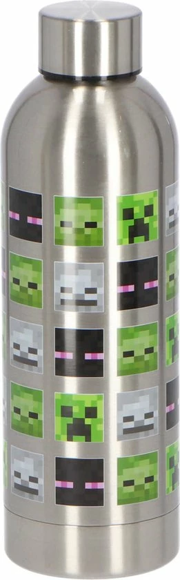 Drinkfles RVS Minecraft - 500 Ml - Skeleton/Enderman/Creeper 6 Drinkfles RVS Minecraft - 500 Ml - Skeleton/Enderman/Creeper - Afbeelding 4