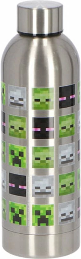 Drinkfles RVS Minecraft - 500 Ml - Skeleton/Enderman/Creeper 5 Drinkfles RVS Minecraft - 500 Ml - Skeleton/Enderman/Creeper - Afbeelding 3