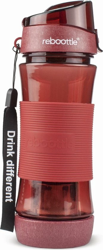 Reboottle - Tea - Drinkfles Met Theefilter - Thee Infuser - Theefles - 450ml - Rood 3 Reboottle - Tea - Drinkfles Met Theefilter - Thee Infuser - Theefles - 450ml - Rood