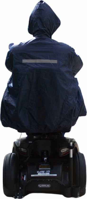 C-Line Poncho Scootmobiel - Blauw - Reflecterend 4 C-Line Poncho Scootmobiel - Blauw - Reflecterend - Afbeelding 2