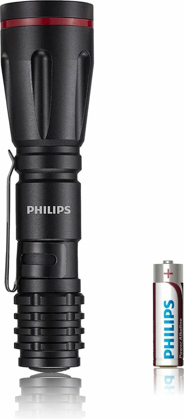 Philips Zaklamp - SFL1001P/10 - LED-zaklamp - Incl. 2 AA-Batterijen - 160 Lumen - Zwart - IPX4 Waterdicht - Draagbare Lamp 4 Philips Zaklamp - SFL1001P/10 - LED-zaklamp - Incl. 2 AA-Batterijen - 160 Lumen - Zwart - IPX4 Waterdicht - Draagbare Lamp - Afbeelding 2