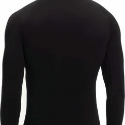 FALKE Warm Tight Fit Slim Fit Base Layer Top Met Lange Mouwen Sneldrogende Thermo Ademend Thermo-Ondergoed Zwart Heren Underwear - Longsleeve - Maat L -Flamecan winkel 389x840