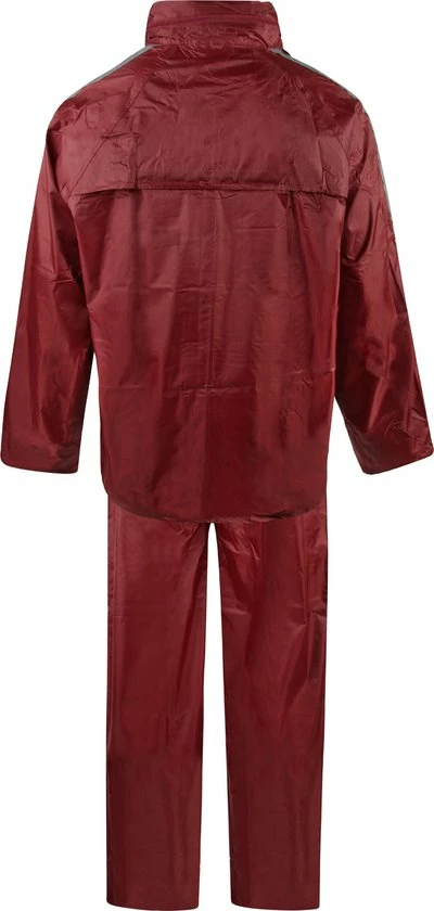 C-Line Regenpak Met Capuchon - Rood - Reflecterend - Nieuw Model - Kinder Maat 134/140 4 C-Line Regenpak Met Capuchon - Rood - Reflecterend - Nieuw Model - Kinder Maat 134/140 - Afbeelding 2