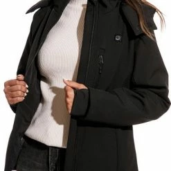 Sailwind Verwarmde Jas / Soft Shell / Dames / Zwart Incl. Powerbank -Flamecan winkel 407x840