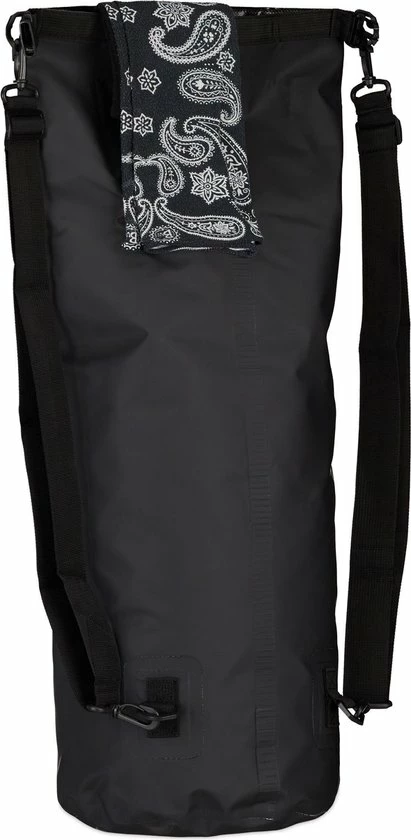 Merkloos Relaxdays Ocean Pack 30 Liter - Waterdichte Tas - Outdoor Droogtas - Dry Bag - Plunjezak - Zwart 7 Merkloos Relaxdays Ocean Pack 30 Liter - Waterdichte Tas - Outdoor Droogtas - Dry Bag - Plunjezak - Zwart - Afbeelding 5