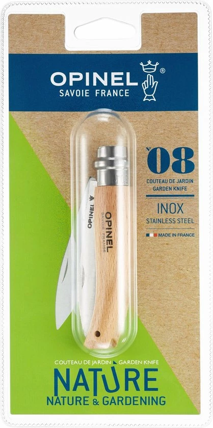 Opinel No. 08 Zakmes - RVS - Spits 3 Opinel No. 08 Zakmes - RVS - Spits