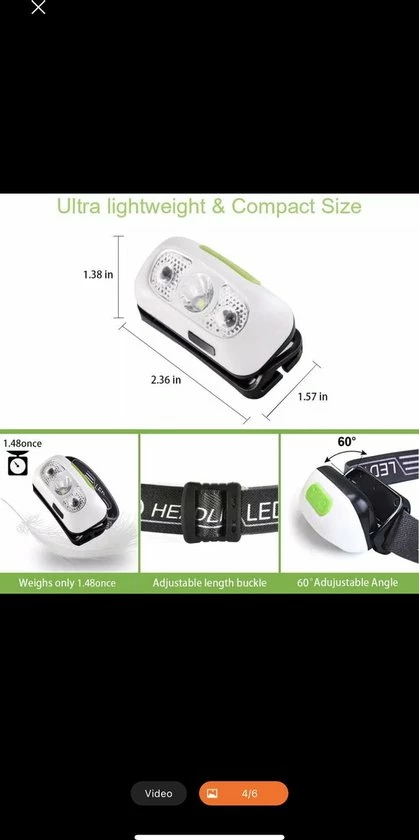 Perel Hoofdlamp Led Oplaadbaar 160 Lm 14,5 Cm Nylon Zwart 13 Perel Hoofdlamp Led Oplaadbaar 160 Lm 14,5 Cm Nylon Zwart - Afbeelding 11