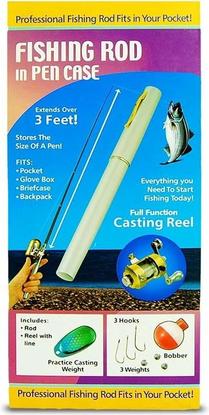United Entertainment Pen Fishing Rod 25m Visdraad 20cm-1m - Draagt Tot 2.5kg 7 United Entertainment Pen Fishing Rod 25m Visdraad 20cm-1m - Draagt Tot 2.5kg - Afbeelding 5