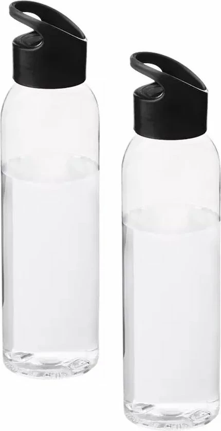 Benza Drinkfles - Waterfles Tritan 650 Ml - 2 Stuks - Zwart 3 Benza Drinkfles - Waterfles Tritan 650 Ml - 2 Stuks - Zwart