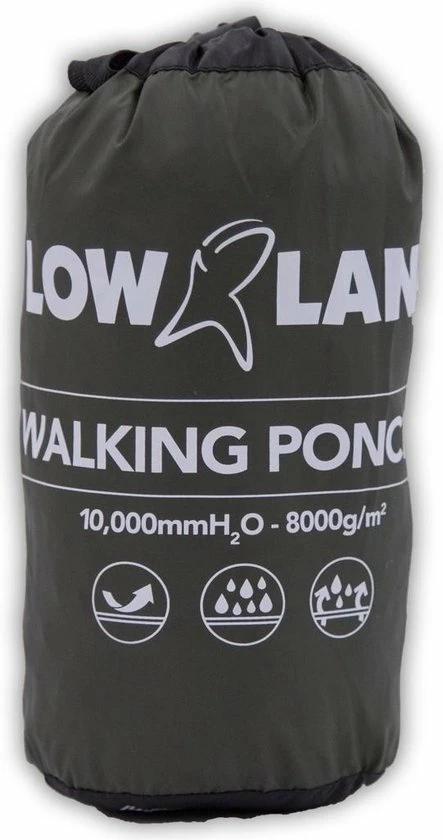 LOWLAND OUTDOOR® Wandelponcho - 100% Waterdicht (10.000mm) - Ademend (8.000g/M²) PFAS Vrij! Medium 8 LOWLAND OUTDOOR® Wandelponcho - 100% Waterdicht (10.000mm) - Ademend (8.000g/M²) PFAS Vrij! Medium - Afbeelding 6