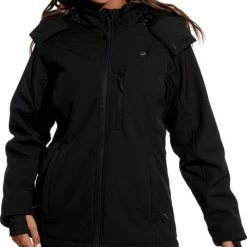 Sailwind Verwarmde Jas / Soft Shell / Dames / Zwart Incl. Powerbank -Flamecan winkel 481x840