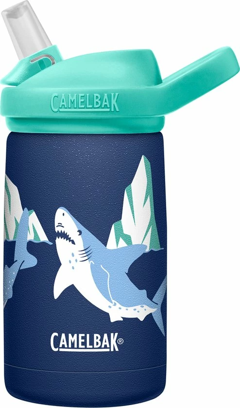 CamelBak Eddy+ Kids SST Vacuum Insulated - Isolatie Drinkfles - 350 Ml - BlauwMetaal (Polar Sharks) 3 CamelBak Eddy+ Kids SST Vacuum Insulated - Isolatie Drinkfles - 350 Ml - BlauwMetaal (Polar Sharks)