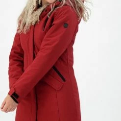 Kjelvik Dames Softshell Parka - Winterparka Softshell - Chanela - Rood - Maat 48 -Flamecan winkel 498x840 5