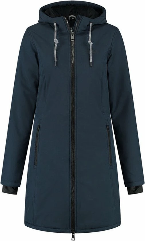 Kjelvik Dames Winterjas - Softshell Parka Dames - Tina - Blauw - Maat 40 3 Kjelvik Dames Winterjas - Softshell Parka Dames - Tina - Blauw - Maat 40