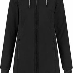 Kjelvik Dames Winterjas - Softshell Parka Dames - Tina - Zwart - Maat 40 -Flamecan winkel 506x840 4