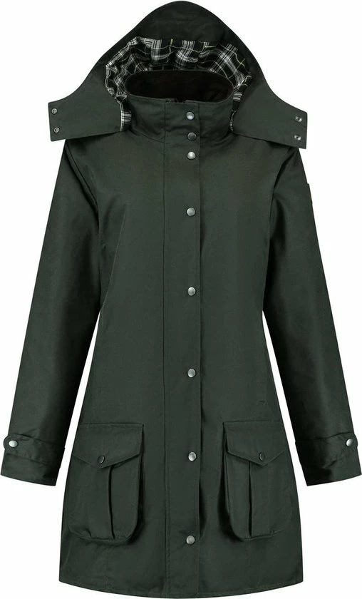 MGO Leisure Wear Kate Wax Parka Outdoorjas Dames - Maat M 4 MGO Leisure Wear Kate Wax Parka Outdoorjas Dames - Maat M - Afbeelding 2