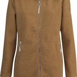 BJØRNSON Inge Gebreide Parka Jas / Vest 4 Seizoenen Dames - Maat 50 - Terracotta
