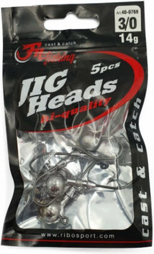 Fil Fishing Jighead - 10g - Haakmaat 3/0 - 5 Stuks - Loodkop Voor Roofvissen - Voor Kunstaas Shads & Softbaits 3 Fil Fishing Jighead - 10g - Haakmaat 3/0 - 5 Stuks - Loodkop Voor Roofvissen - Voor Kunstaas Shads & Softbaits