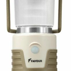 Favour L1061 LED Camping Lamp LED IPX4, Waterdicht, Stootvast, Draagbare Kampeerlamp, Lamp Op Batterijen, 7 Verschillende Lichtmodi Incl | Kaarslicht-modus, Afneembaar Deksel, Handig & Compact Formaat