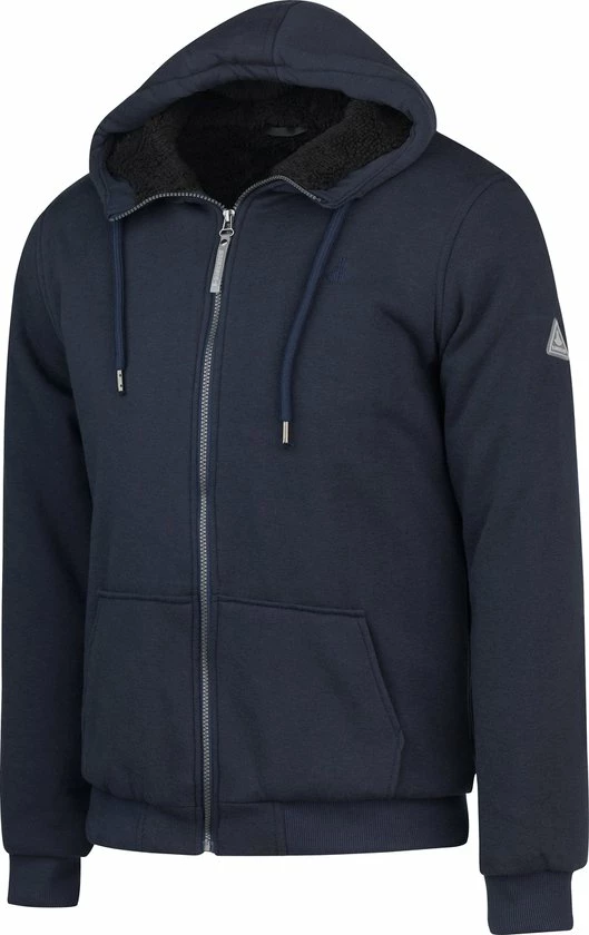 BJØRNSON Kenny Sweatvest Heren - Teddy Gevoerd - Hoodie - Maat M - Donkerblauw 4 BJØRNSON Kenny Sweatvest Heren - Teddy Gevoerd - Hoodie - Maat M - Donkerblauw - Afbeelding 2