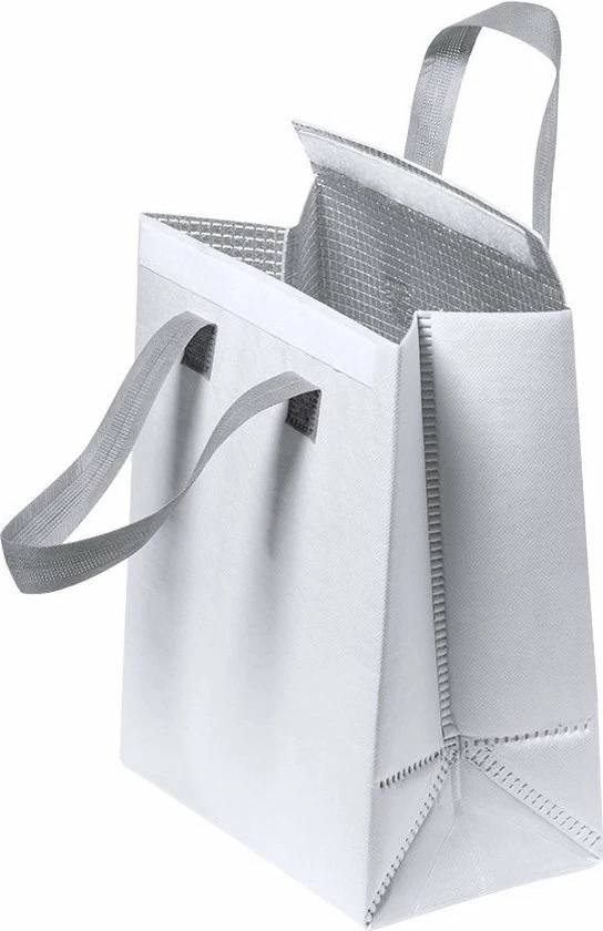 Merkloos Koeltas - Lunchtas - Koeltasje Lunch - Koelelementen - Isolatie - Volwassenen - Dames - Heren - Klittenbandsluiting - 23 X 29 Cm - Kunststof - Aluminium - Wit 6 Merkloos Koeltas - Lunchtas - Koeltasje Lunch - Koelelementen - Isolatie - Volwassenen - Dames - Heren - Klittenbandsluiting - 23 X 29 Cm - Kunststof - Aluminium - Wit - Afbeelding 4