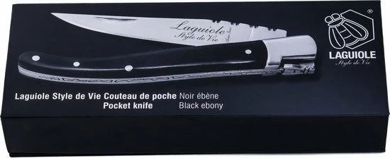 Laguiole Style De Vie Zakmes - In Giftbox - Zwart Ebbenhout 5 Laguiole Style De Vie Zakmes - In Giftbox - Zwart Ebbenhout - Afbeelding 3