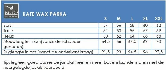 MGO Leisure Wear Kate Wax Parka Outdoorjas Dames - Maat M 9 MGO Leisure Wear Kate Wax Parka Outdoorjas Dames - Maat M - Afbeelding 7