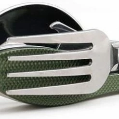 ABC-Led Inklapbaar Survival Bestek + Blikopener - Groen