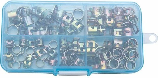 WiseGoods - Slangklemmen Set - Slangenklemmen - Veerklemmen - Slangklem - Set 6, 7, 8, 9, 10mm - Metalen Klem - Set 75 Stuks 4 WiseGoods - Slangklemmen Set - Slangenklemmen - Veerklemmen - Slangklem - Set 6, 7, 8, 9, 10mm - Metalen Klem - Set 75 Stuks - Afbeelding 2