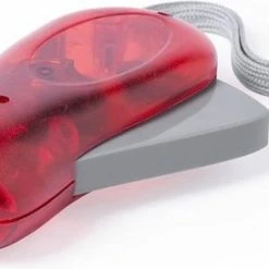 Merkloos Knijpkat Zaklamp Rood 10,5 Cm - Zaklampje Sleutelhanger