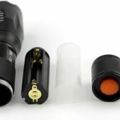 Cree Zaklamp XML T6 High Power Led 2000 Lumen - Zwart