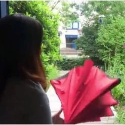 Merkloos Impliva RU-6 Inside Out Windproof Paraplu - Dubbeldoeks - Ø 107 Cm - Zwart/Rood -Flamecan winkel 550x305 1