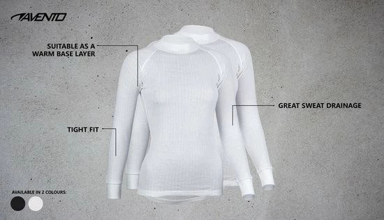Avento Thermoshirt Lange Mouw Vrouwen - 2-Pack - Wit - Maat 42 8 Avento Thermoshirt Lange Mouw Vrouwen - 2-Pack - Wit - Maat 42 - Afbeelding 6