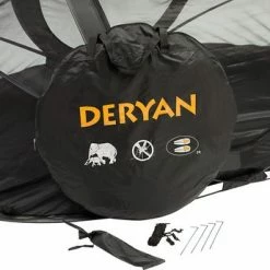 Deryan Luxe Pop-up Reisklamboe - Lichtgewicht 2 Persoons Klamboe – Geimpregneerd - Slaapcompartiment Voor Tent - Binnentent -Flamecan winkel 550x345