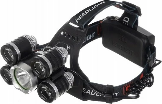 Merkloos Hoofdlamp - Maxozo Hofdy - Oplaadbaar - 5 Koplampen - 500 Meter Bereik - 18000 Lumen - Verstelbaar - Ultrakrachtige Militaire Hoofdlamp 7 Merkloos Hoofdlamp - Maxozo Hofdy - Oplaadbaar - 5 Koplampen - 500 Meter Bereik - 18000 Lumen - Verstelbaar - Ultrakrachtige Militaire Hoofdlamp - Afbeelding 5