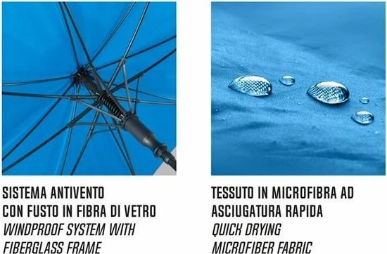 Perletti Paraplu Golf Windproef 102 X 132 Cm Microvezel Zwart 6 Perletti Paraplu Golf Windproef 102 X 132 Cm Microvezel Zwart - Afbeelding 4