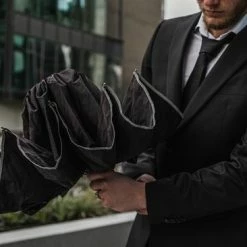 No Drip Umbrella® Stormparaplu - Opvouwbaar - Automatisch - Windproof Tot 100km/u - 108 Cm - Zwart -Flamecan winkel 550x366 32