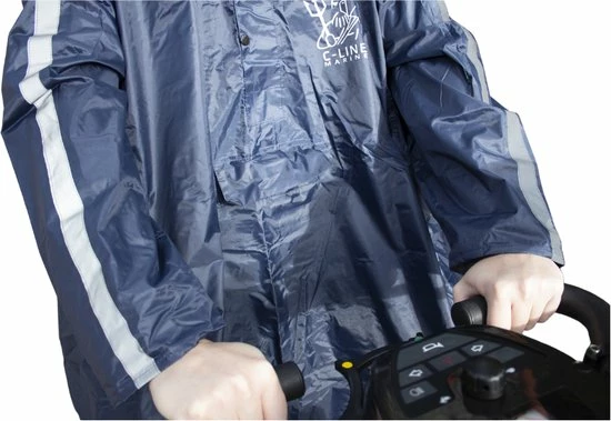 C-Line Poncho Scootmobiel - Blauw - Reflecterend 7 C-Line Poncho Scootmobiel - Blauw - Reflecterend - Afbeelding 5
