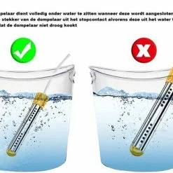 Mijnkampeerwinkel Dompelaar 2000W Incl. Thermometer & Staalspons - Reisdompelaar - Emmerdompelaar - Waterkoker - Camping - Kamperen - Outdoor -Flamecan winkel 550x410