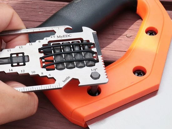 MyEDC - Pocket Card Multitool Gadget 29 In 1 - Multi Tool Met 29 Functies En 6 Bits - Outdoor Survival 10 MyEDC - Pocket Card Multitool Gadget 29 In 1 - Multi Tool Met 29 Functies En 6 Bits - Outdoor Survival - Afbeelding 8