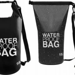 AA Commerce Waterproof Dry Bag Sack - Waterdichte Zak Tas - Reistas Schoudertas Survival Outdoor Rugzak - 10L Zwart