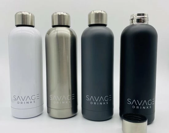 Savage Drinks SAVAGE Drinkfles - Thermosfles - Geïsoleerde Bidon - Metaal 3 Savage Drinks SAVAGE Drinkfles - Thermosfles - Geïsoleerde Bidon - Metaal