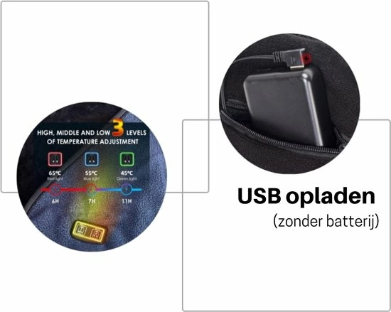 Merkloos Bolture Verwarmde Bodywarmer - Verwarmde Jas - Verwarmd Vest - Elektrische Bodywarmer - Dames En Heren - XS 5 Merkloos Bolture Verwarmde Bodywarmer - Verwarmde Jas - Verwarmd Vest - Elektrische Bodywarmer - Dames En Heren - XS - Afbeelding 3