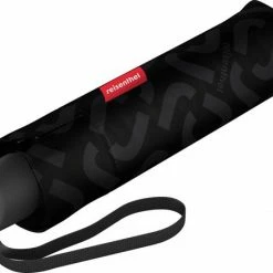 Reisenthel Umbrella Pocket Classic Opvouwbare Paraplu - ø 99 Cm - Signature Black Hotprint Zwart