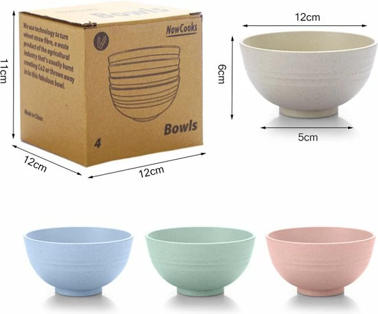 Green-goose® Duurzame Bio-based Set Kommen | 4 Stuks | 12x6x5 Cm | Vaatwasserbestendig | Ideaal Voor Camping, Vakantie, Picknick 8 Green-goose® Duurzame Bio-based Set Kommen | 4 Stuks | 12x6x5 Cm | Vaatwasserbestendig | Ideaal Voor Camping, Vakantie, Picknick - Afbeelding 6