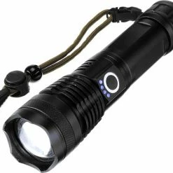 King Mungo Oplaadbaar LED Zaklamp - Zaklampen - Telescopisch Zoom - 5 Modi - 6000LM - IP65 Waterdicht - Met USB Kable En Accu - Zwart 16 King Mungo Oplaadbaar LED Zaklamp - Zaklampen - Telescopisch Zoom - 5 Modi - 6000LM - IP65 Waterdicht - Met USB Kable En Accu - Zwart -Flamecan winkel 550x460 2