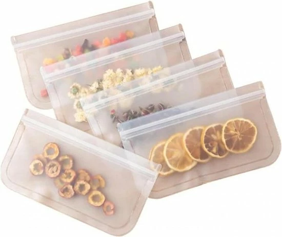 Shopdomain Silicone Voedsel Opslag Zakjes-Herbruikbare Zakjes-Lekvrij Containers-Vriezer Zak-Tassen Keuken Organizer-Top Ziplock Tassen 26x20cm 7 Shopdomain Silicone Voedsel Opslag Zakjes-Herbruikbare Zakjes-Lekvrij Containers-Vriezer Zak-Tassen Keuken Organizer-Top Ziplock Tassen 26x20cm - Afbeelding 5