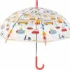 Fop En Bij Kinderparaplu Voor Jongens Verkeer - Auto's / Scooter / Bus - Rood - Transparant - Paraplu Voor Kinderen - Kinder -Flamecan winkel 550x463